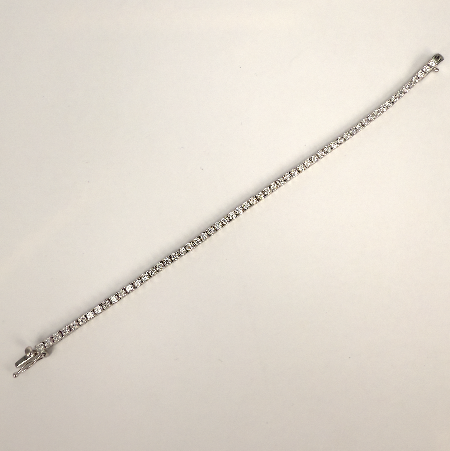 Sterling Silver Tennis Bracelet with Round Cubic Zirconia