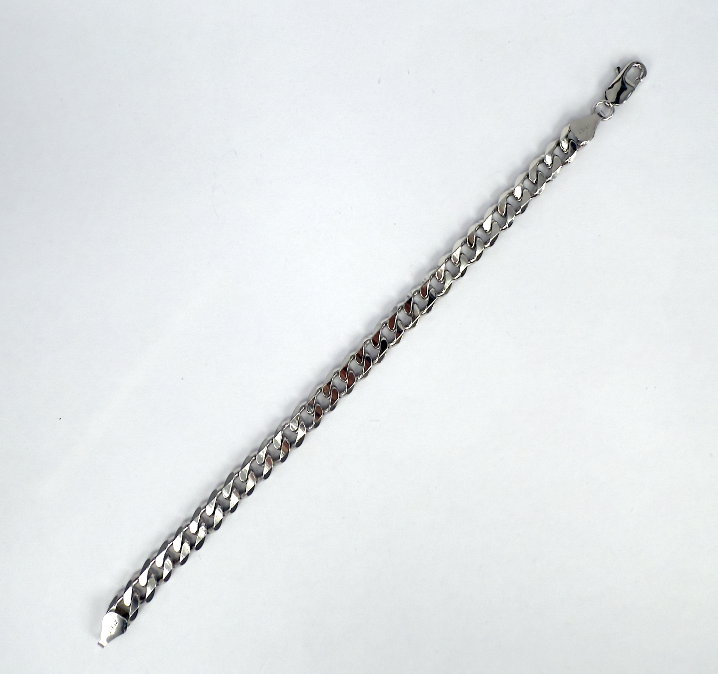 Solid Sterling Silver Curb Link Bracelet