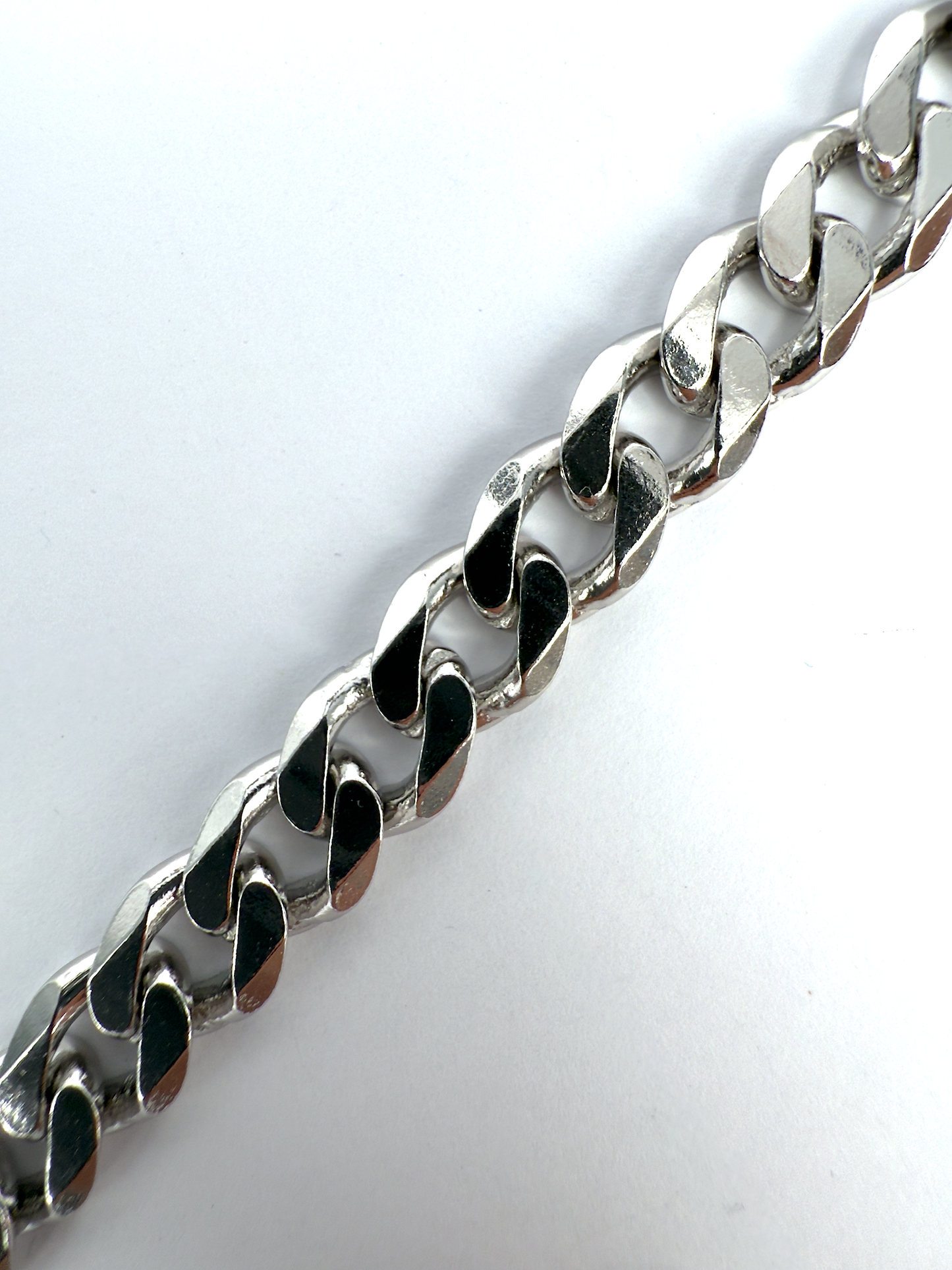 Solid Sterling Silver Curb Link Bracelet