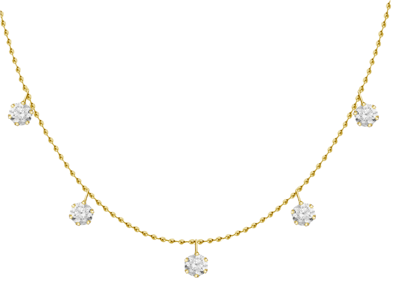 18K Yellow Gold Necklace with 0.30ct Diamond
