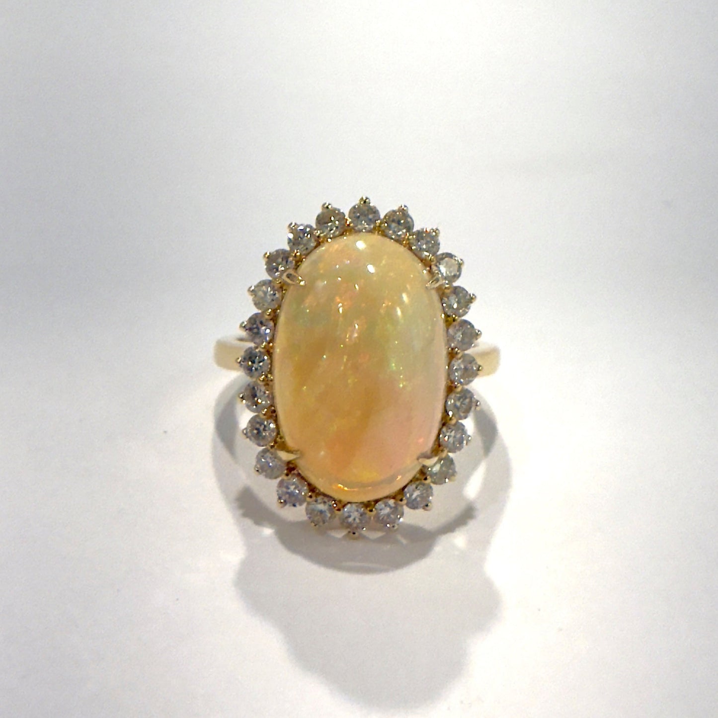White opal ring