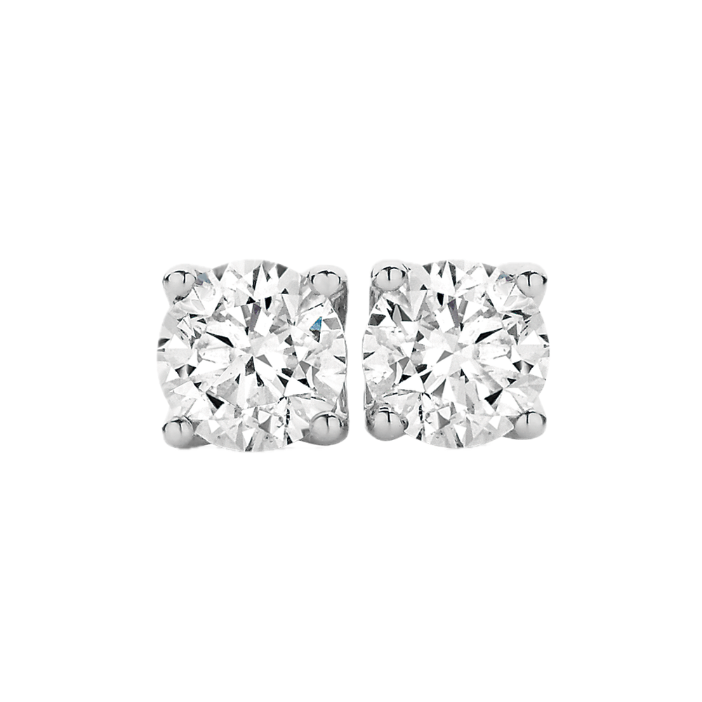 18K White Gold Stud Earrings Set with 0.44ct Diamonds