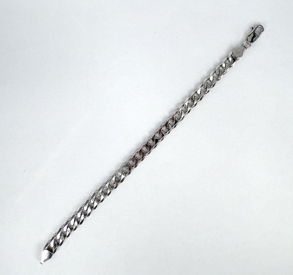 Solid Sterling Silver Curb Link Bracelet